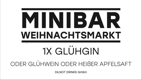 Minibar Weihnachtsmarkt - Getränke Gutscheine "9 + 1"